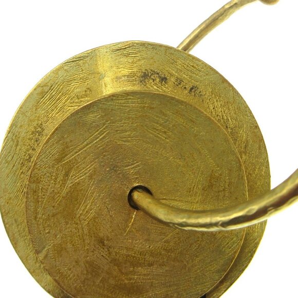 Chanel Hoop Dangle Earrings Clip-On Gold 94A 68500 - Picture 2 of 4